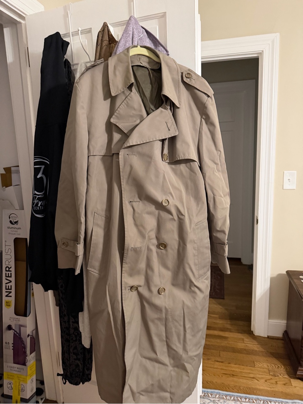 London Fog Khaki Trench Coat - Double-Breasted